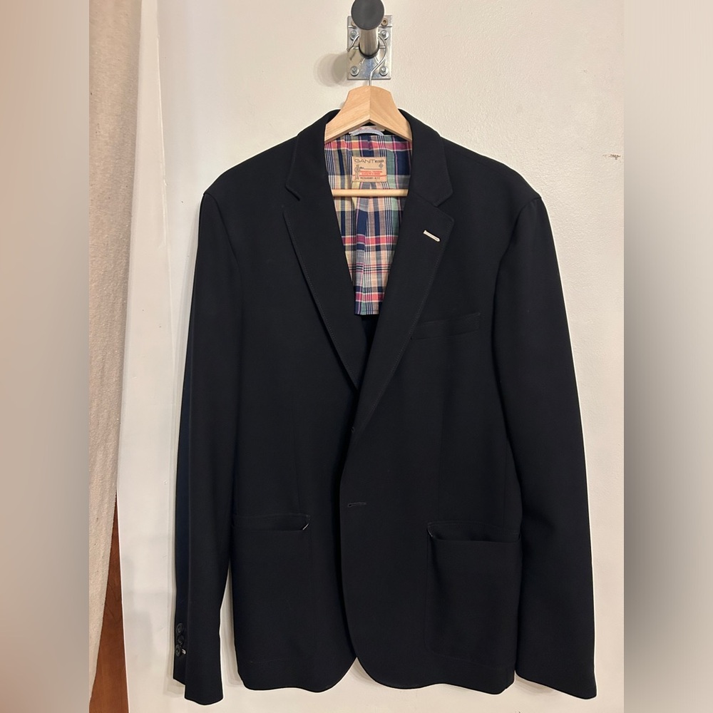 Gant Rugger “The Hopsack” blazer, navy wool, EU 54/US 44
